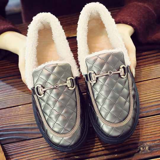 Damen bequeme, gefütterte Clogs mit modischem Steppdesign EB