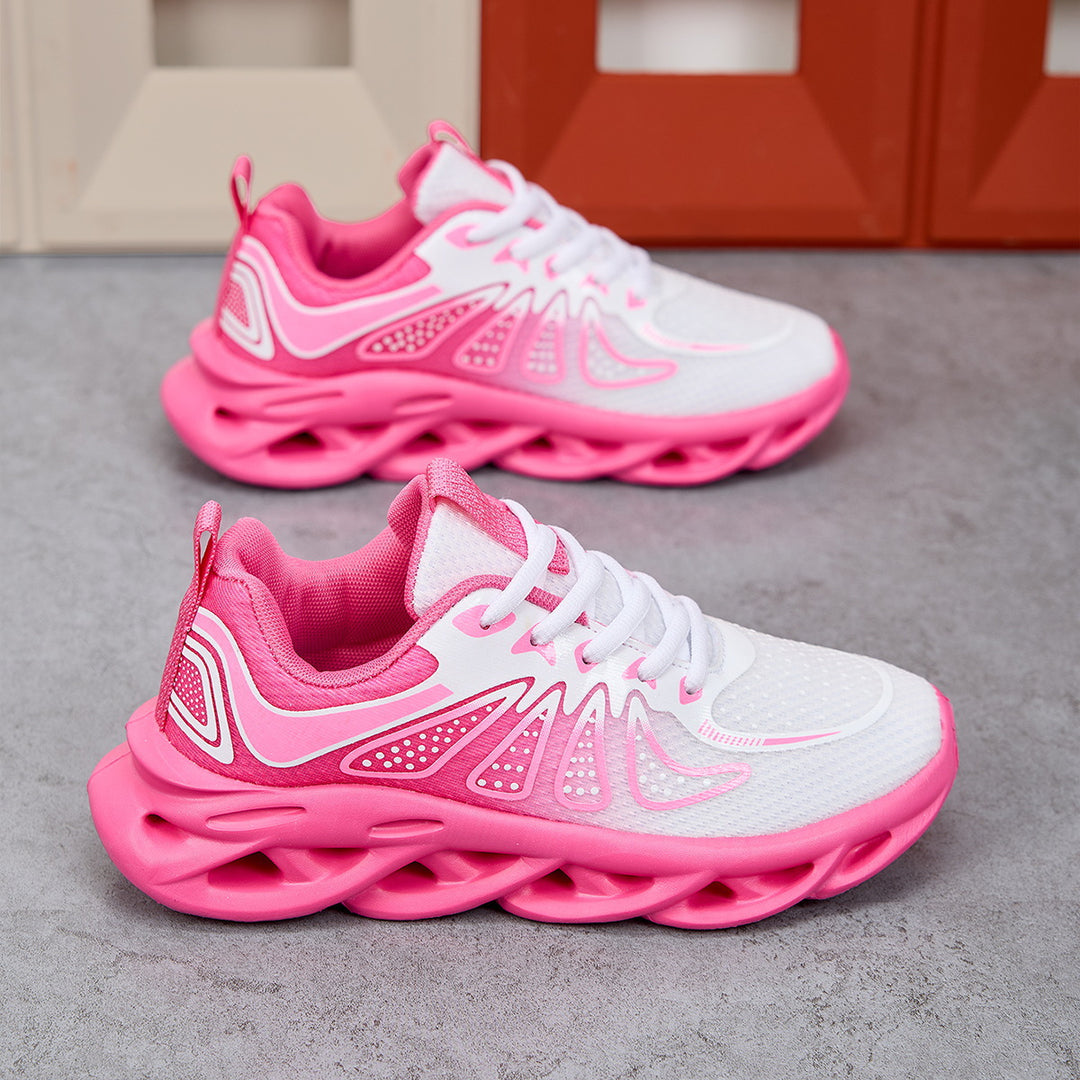 Damen Sportliche Laufschuhe mit dämpfendem Sohlenprofil und atmungsaktiver Mesh-Oberfläche EB