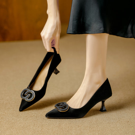 Damen elegante spitze Pumps mit modischem Design und prächtigen Schmuckdetails EB