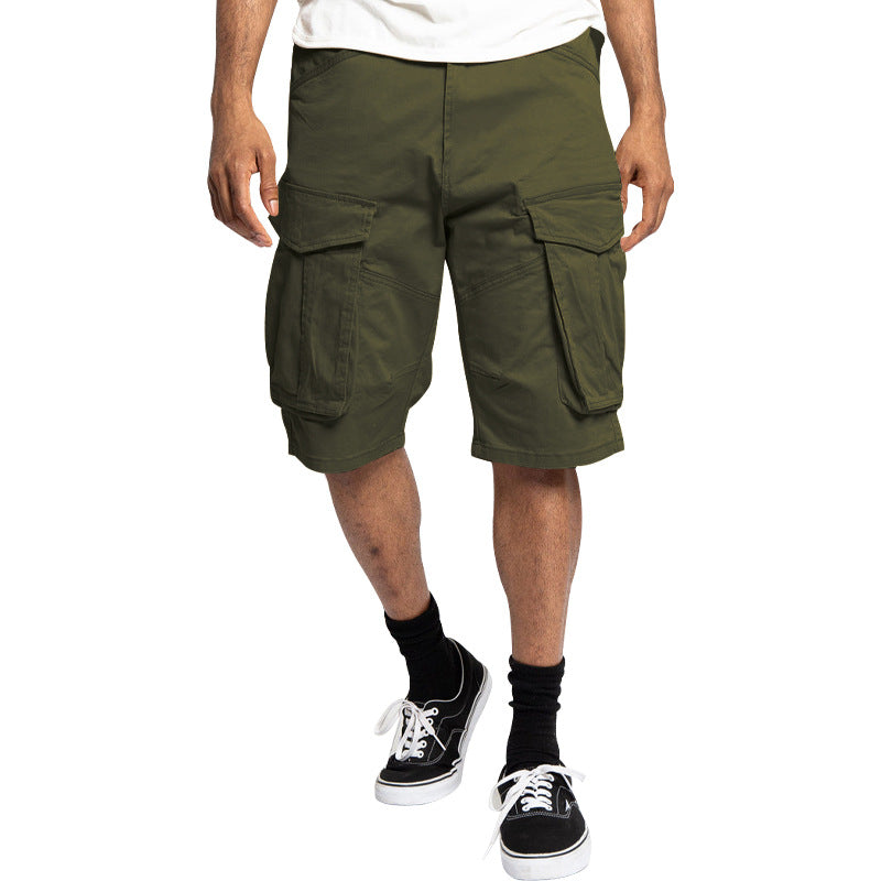 Herren nan robuste Cargoshorts mit großen Klappentaschen und lockerer Passform EB