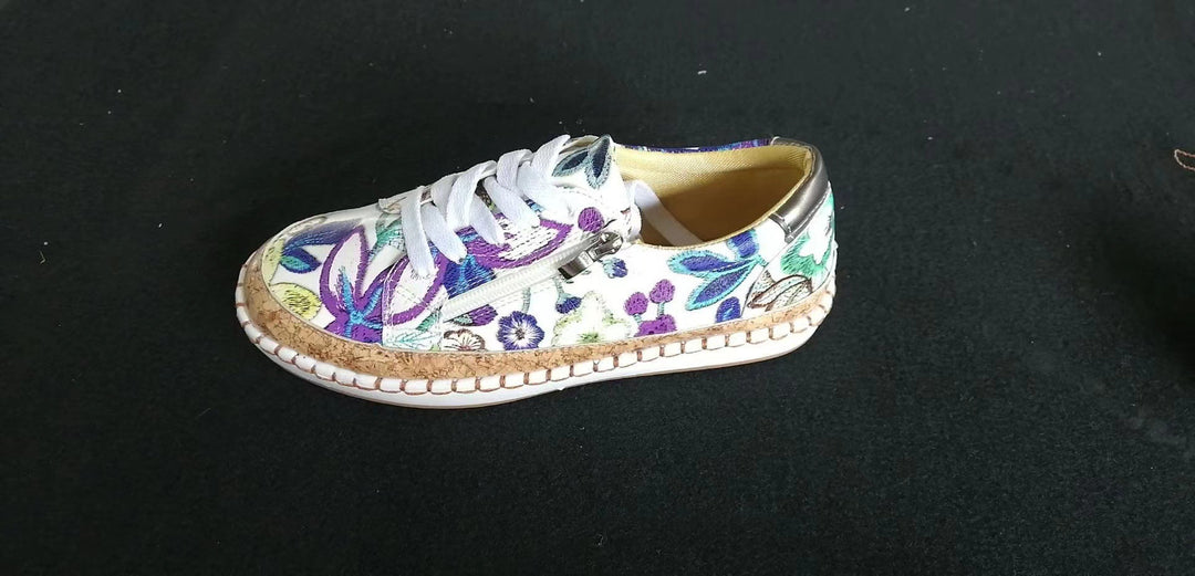 Damen modische Sneaker im kreativen Blumenmuster EB