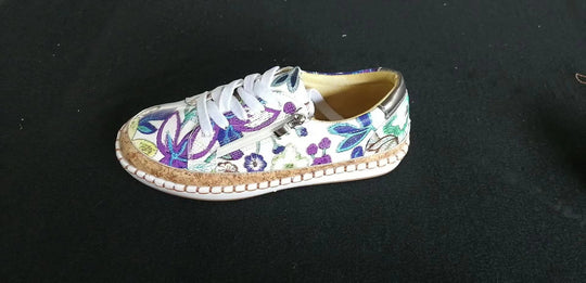 Damen modische Sneaker im kreativen Blumenmuster EB