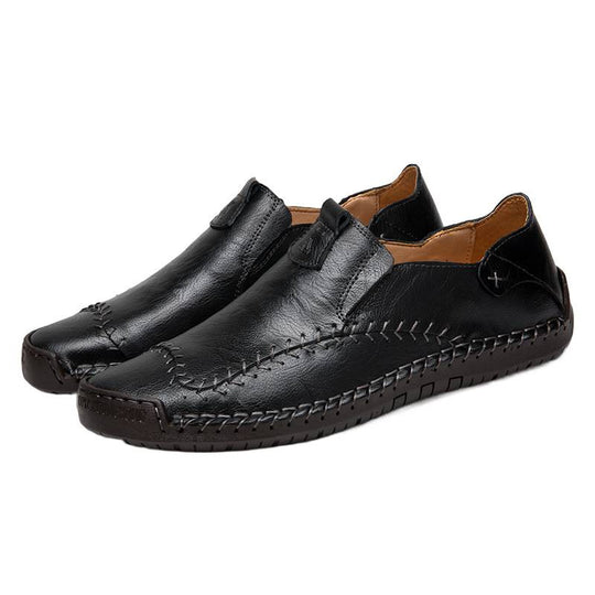 Damen Elegante Mokassins aus hochwertigem Leder mit bequemem Druckverschluss EB