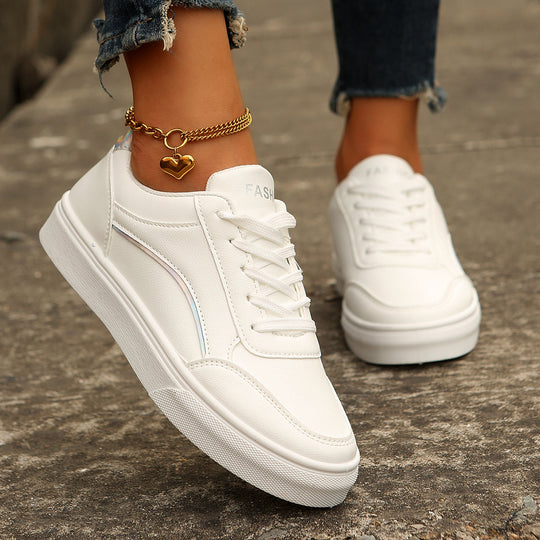 Damen Modische Sneaker mit goldenen Akzenten und rutschfester Sohle EB