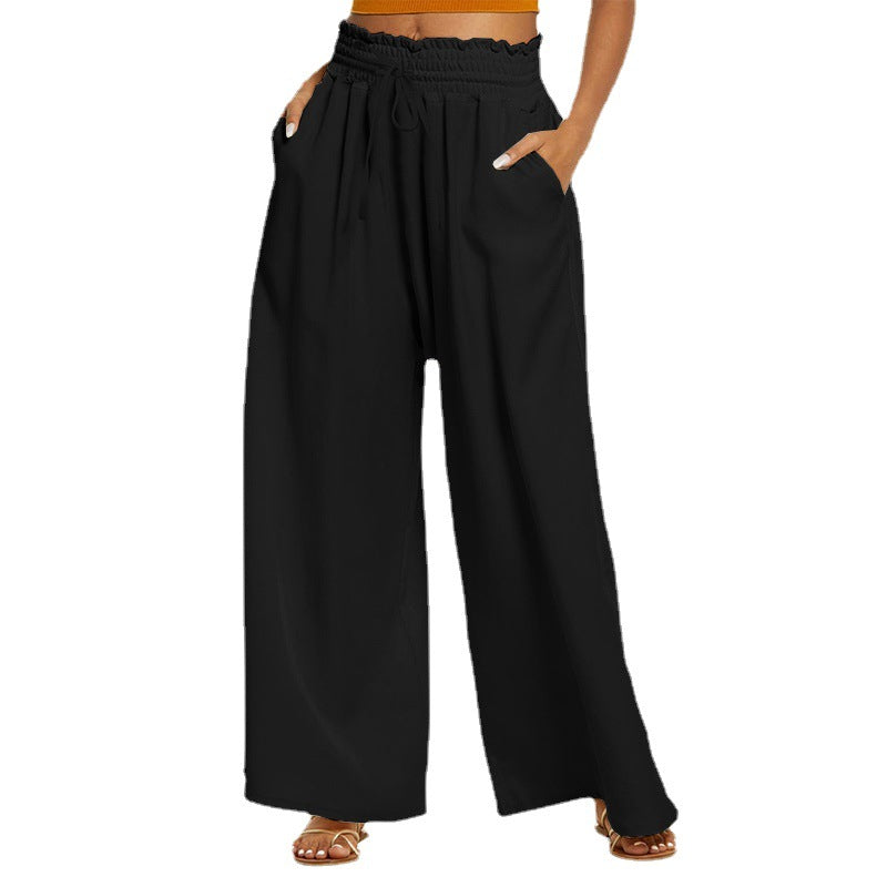 Damen Weite Freizeithose mit elastischem Bund und praktischen Taschen EB