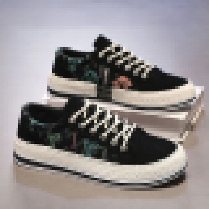 Damen Modische Komfort-Sneaker mit floralem Design und atmungsaktiver Sohle EB