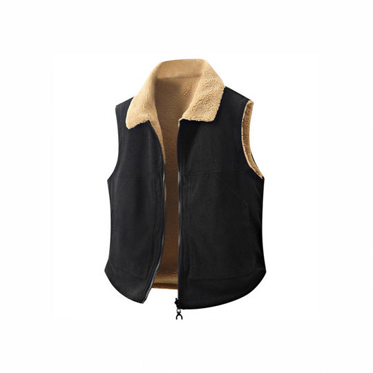 Damen Sherpa-Fleeceveste mit Rippenkragen, durchgehendem Reißverschluss und Eingrifftaschen EB