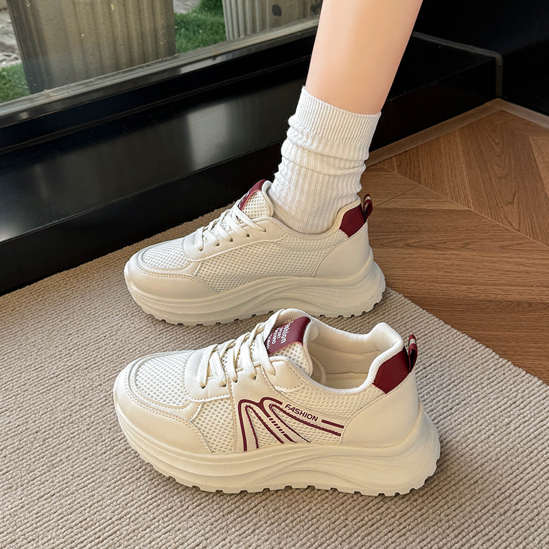 Damen Sportliche Sneakers mit atmungsaktivem Mesh-Obermaterial EB