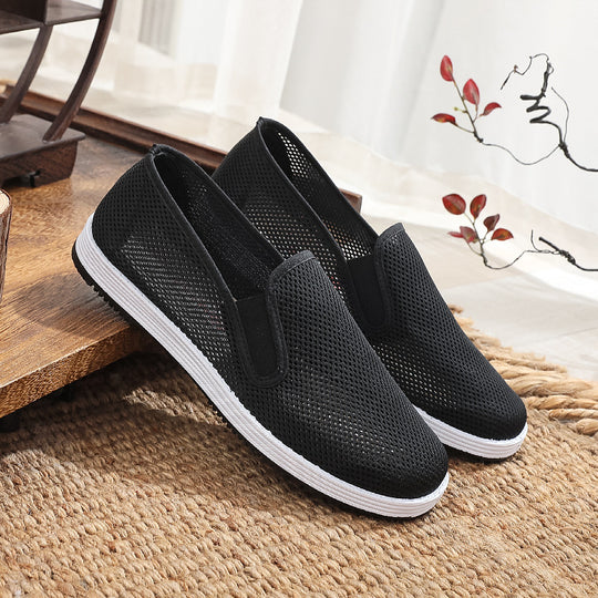 Damen Luftige Slip-On Schuhe aus Netzmaterial EB