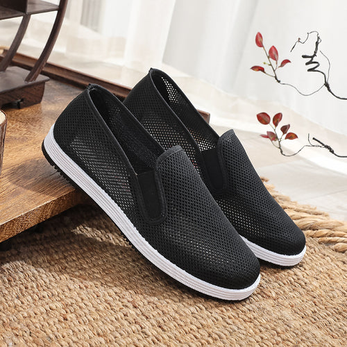Damen Luftige Slip-On Schuhe aus Netzmaterial EB