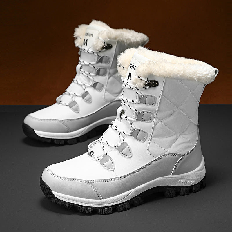 Damen isolierte Winterstiefel mit rutschfester Sohle und warmem Innenfutter EB