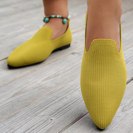 Damen Ballerinas mit kreativem Hahnentrittmuster und flexiblem Fußbett EB
