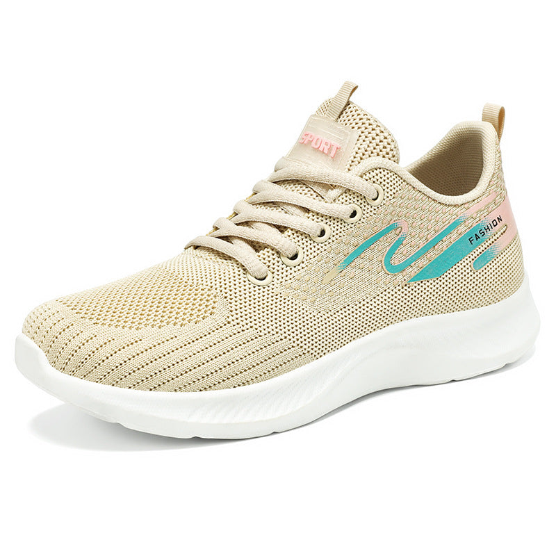 Damen Leichte Fitness-Sneaker mit atmungsaktivem Mesh-Obermaterial und rutschfester Sohle EB