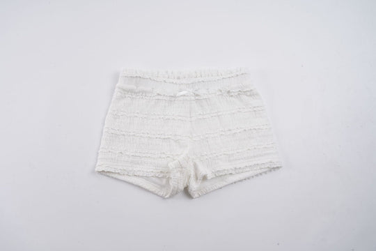 Damen trendige Shorts mit Rüschendesign und elastischem Bund EB
