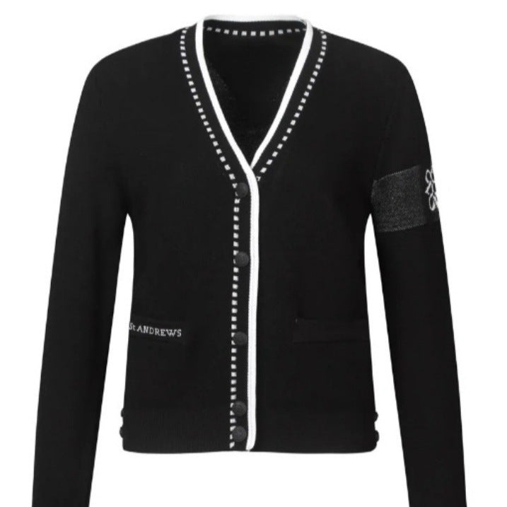 Damen modische Strickjacke mit strukturiertem Design und Taschen EB