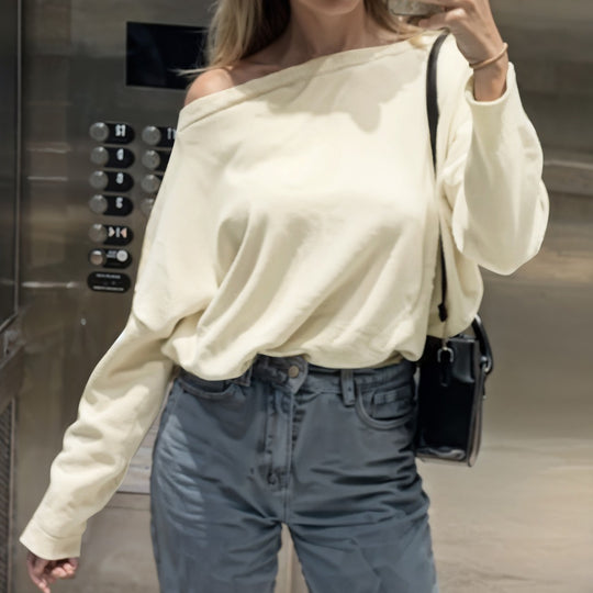 Damen Off-Shoulder Sweatshirt EB