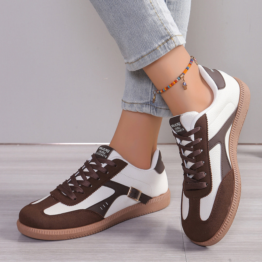 Damen Sportliche Sneakers im retro-inspirierten Design mit atmungsaktiver Mesh-Oberfläche EB