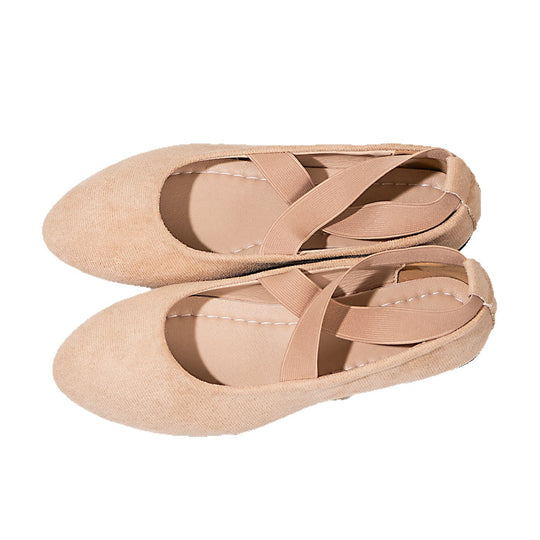 Damen Ballerinas mit elegantem Querriemen und komfortablem Fußbett EB