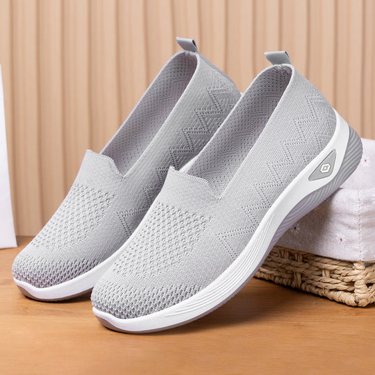 Damen Sportliche Slip-On Schuhe mit flexibler Sohle und atmungsaktivem Obermaterial EB