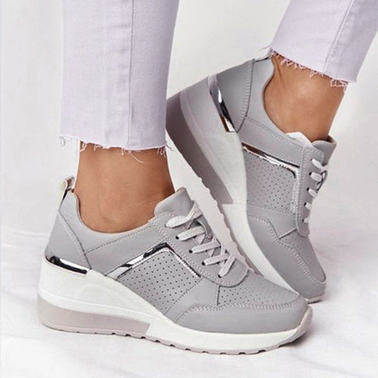Damen modische Sneakers mit atmungsaktivem Obermaterial und stabiler Sohle EB