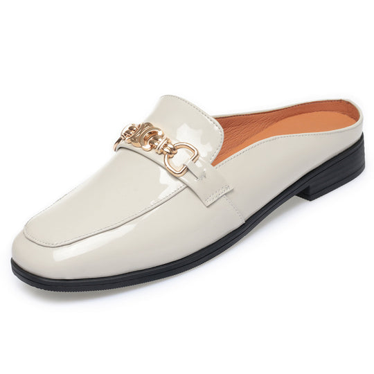 Damen Elegante Mules mit modischem Kettendetail EB
