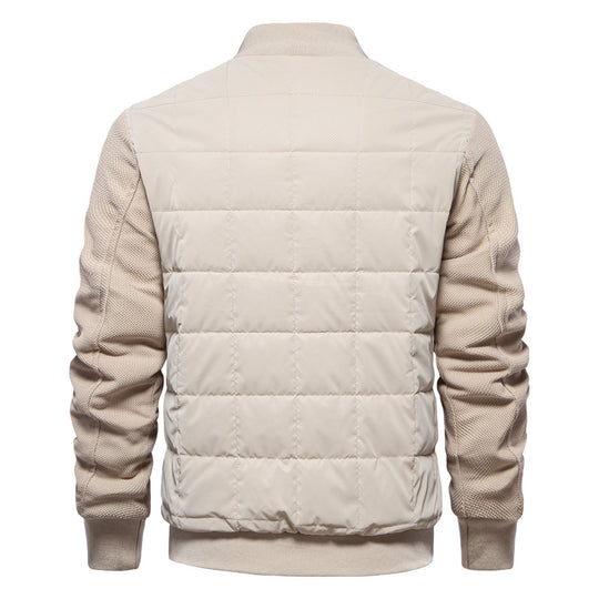 Herren Steppjacke mit sportlichen Details und praktischem Reißverschluss EB