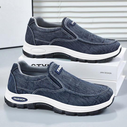 Damen Bequeme Slip-On Freizeitschuhe mit Denim-Optik EB