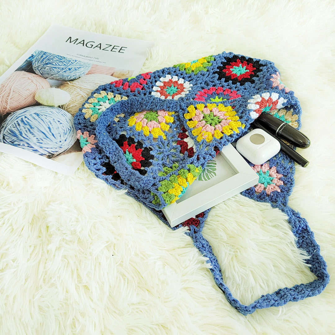 Damen Handgefertigte Häkel-Shopper-Tasche EB