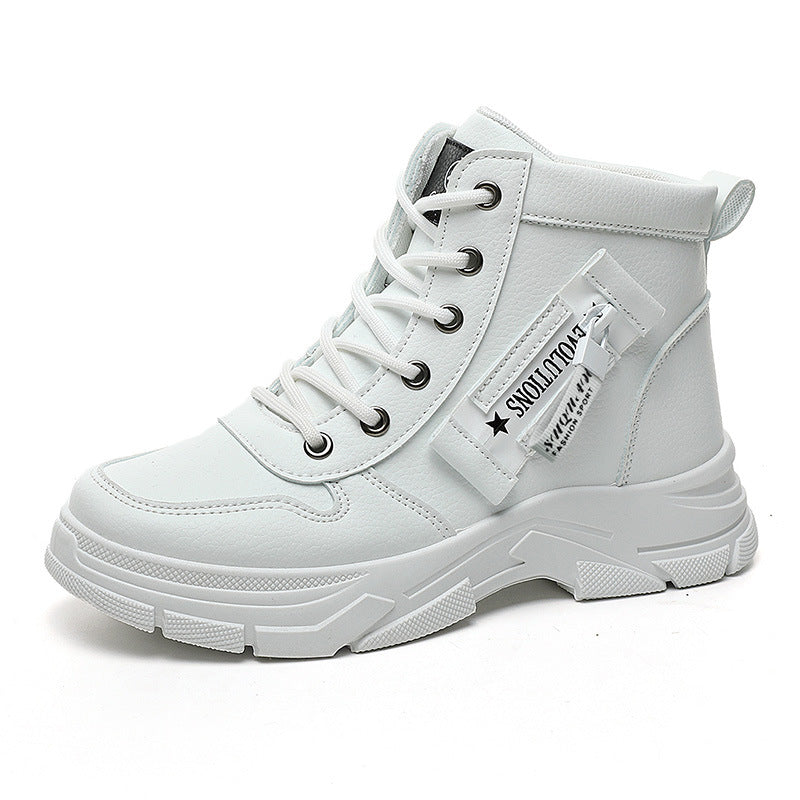 Damen sportliche High-Top Sneakers mit modischem Design und dämpfender Sohle EB