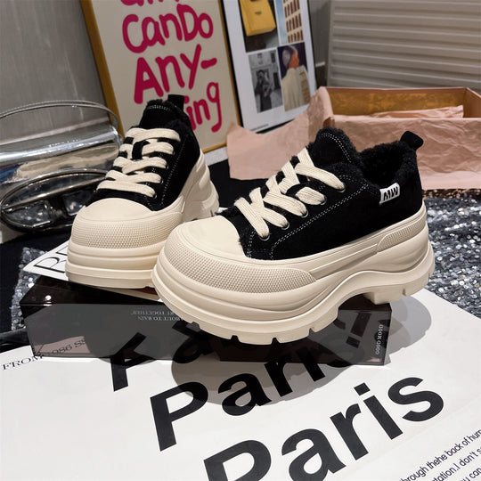 Damen Sneakers mit luxuriösem Fleece-Innenfutter und robustem Plateau EB