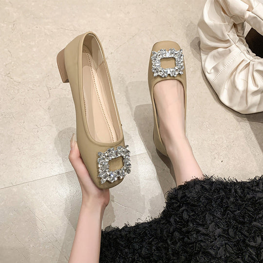 Damen Ballerinas mit funkelndem Schmuckdetail EB
