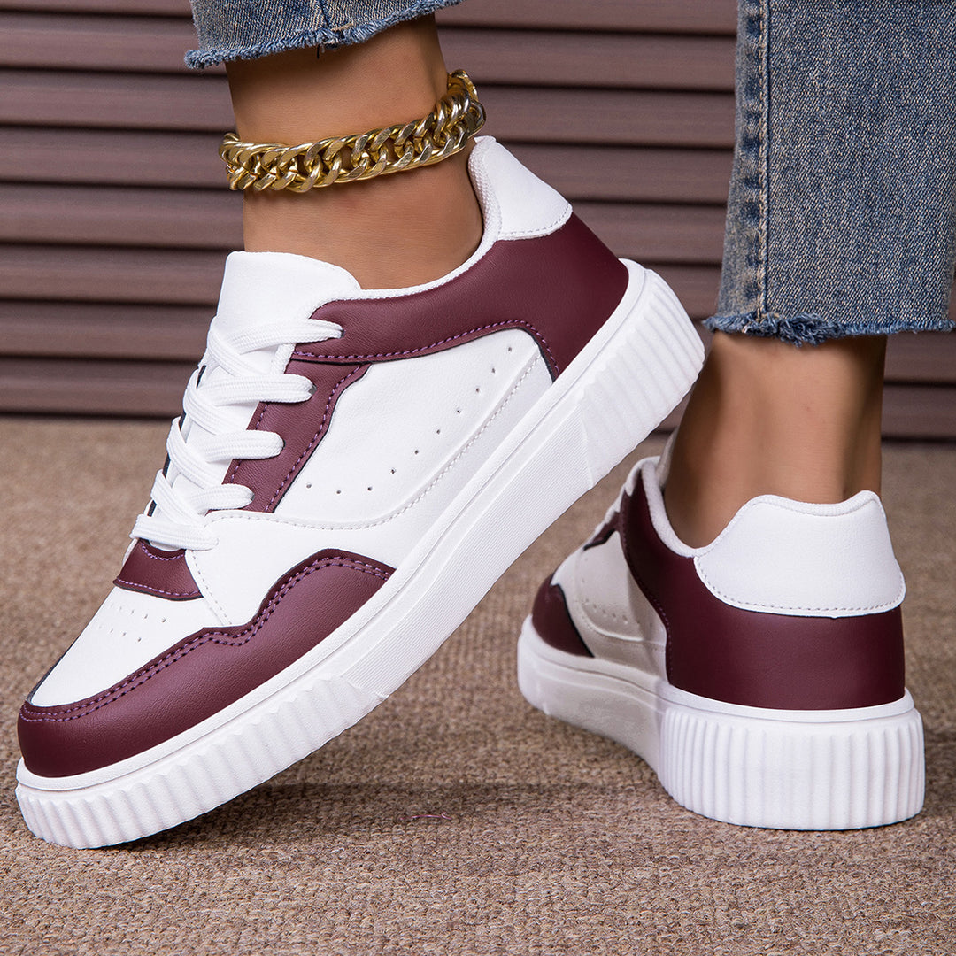 Damen Sportliche Sneakers mit attraktiver Farbkombination und komfortabler Sohle EB