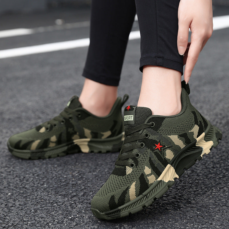 Damen Sportliche Atmungsaktive Sneakers mit flexibler Sohle und dämpfendem Fußbett EB