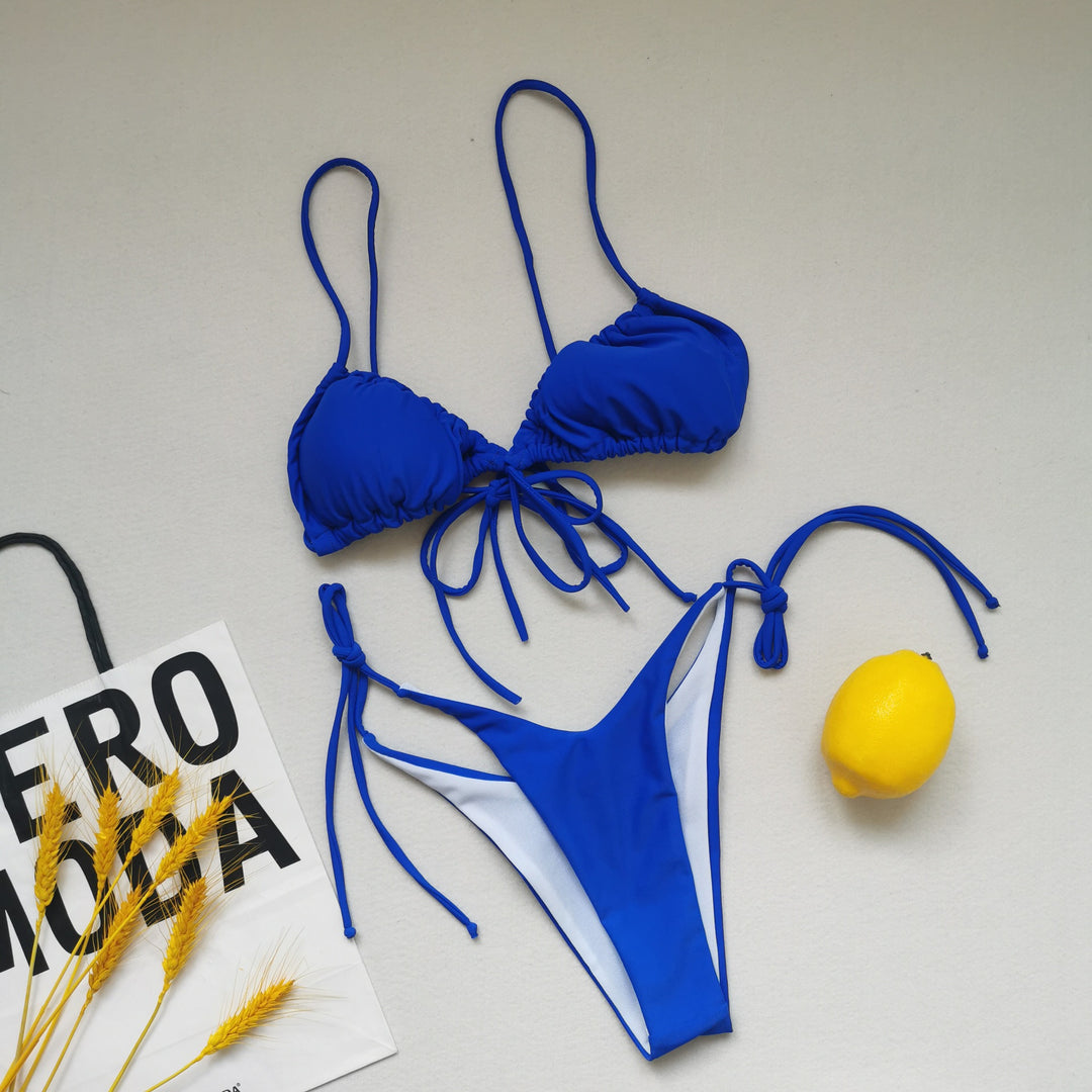 Damen Triangel-Bikini mit regulierbaren Bindebändern EB