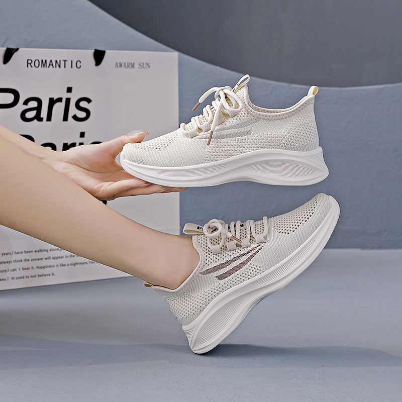 Damen Leichte Atmungsaktive Sneakers mit rutschfester Laufsohle EB