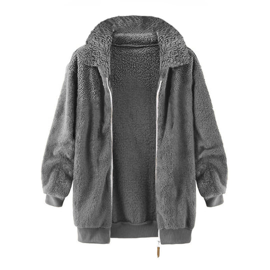 Damen Fleece-Jacke im Oversized-Stil EB