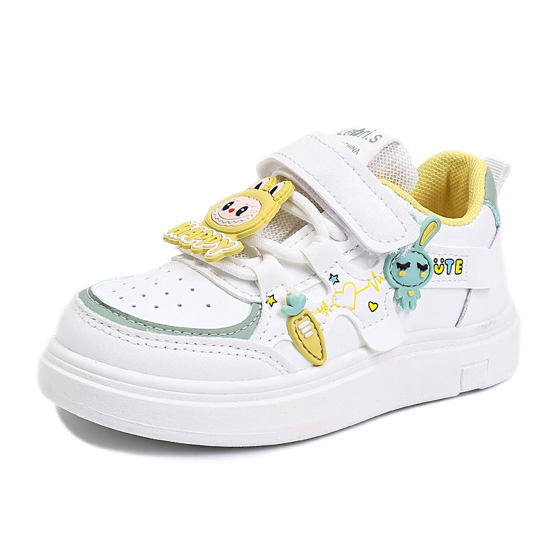 Damen Kindersneaker mit niedlichen Applikationen und praktischem Klettverschluss EB