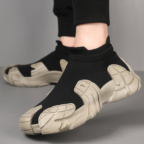 Unisex modische High-Top Sneakers mit elastischem Strick-Obermaterial EB