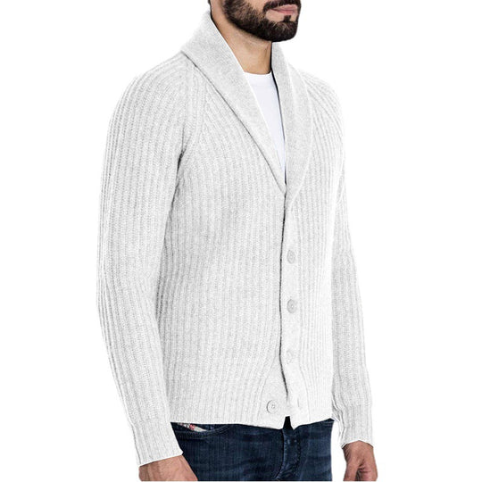Herren Strickjacke mit modernem Schalkragen EB