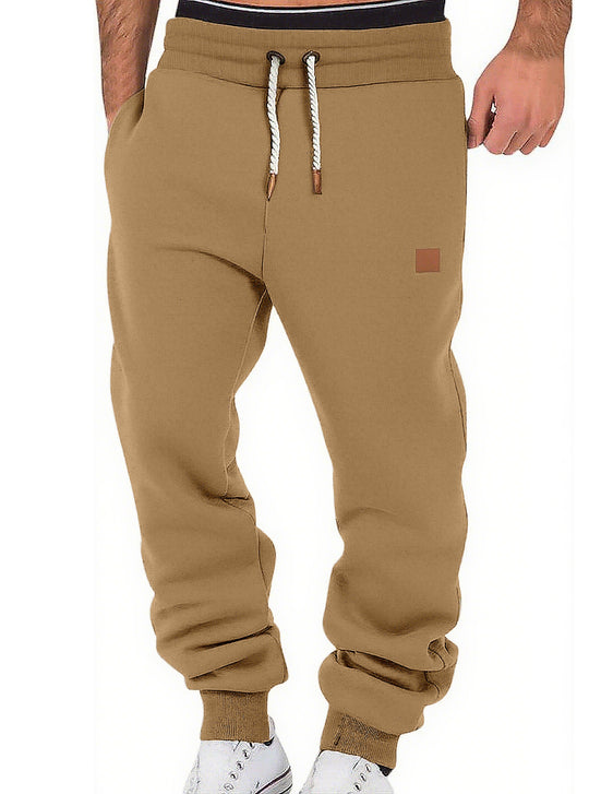 Herren nan komfortable Jogginghose aus hochwertiger Baumwollmischung mit elastischem Bund Kordelzug und Bündchen EB