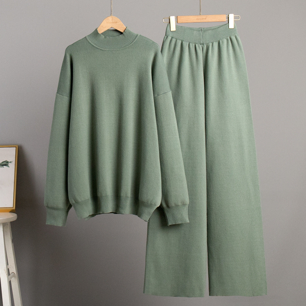 Damen komfortables Strick-Ensemble mit weitem Schnitt EB