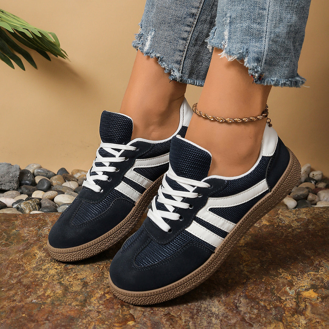 Damen Sportliche Sneakers mit atmungsaktiver Oberflächenstruktur und dämpfender Laufsohle EB
