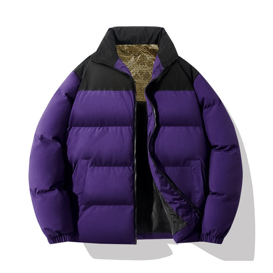 Herren isolierte Steppjacke mit hohem Kragen und praktischen Taschen EB