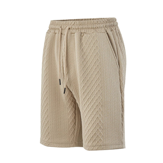 Herren nan strukturierte Lounge-Shorts mit Elastikbund Tunnelzug und seitlichen Eingrifftaschen EB