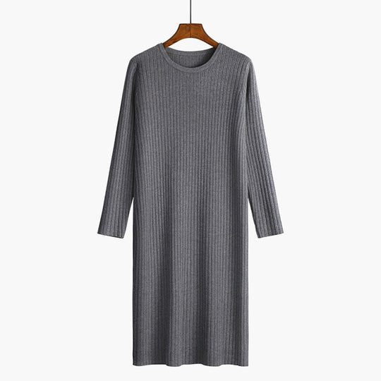 Damen Strickkleid mit feiner Rippenstruktur EB