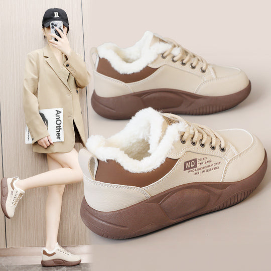 Damen Sportliche Winter Sneakers mit kuscheligem Fleece-Innenfutter EB