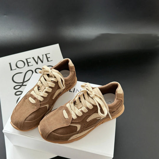 Damen Komfortable Freizeitsneaker mit atmungsaktivem Wildleder-Obermaterial und dämpfender Sohle EB