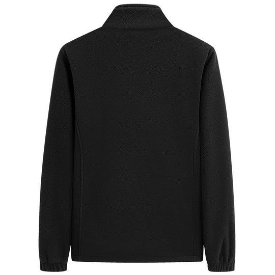 Herren klassische leichte Fleece-Zipjacke mit Stehkragen und Eingrifftaschen EB