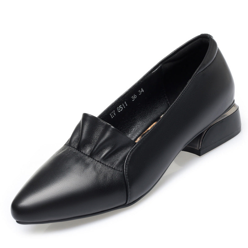 Damen Elegante Ballerinas mit elastischem Plateau und modischer Raffung EB
