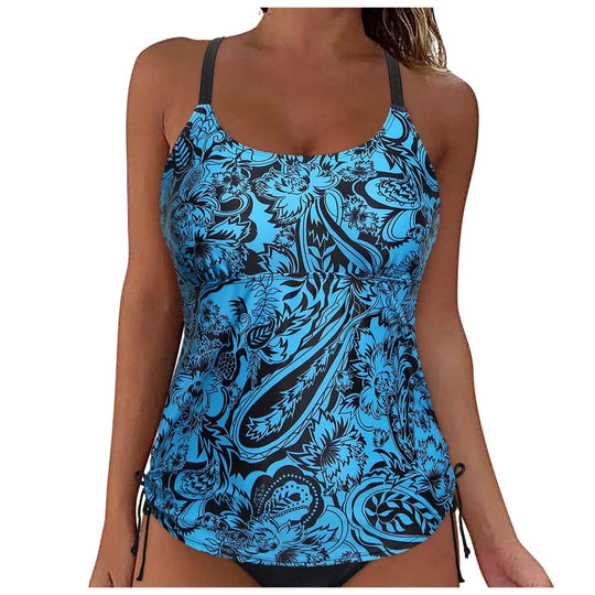 Damen lässiges Tankini-Oberteil mit Schnürung EB